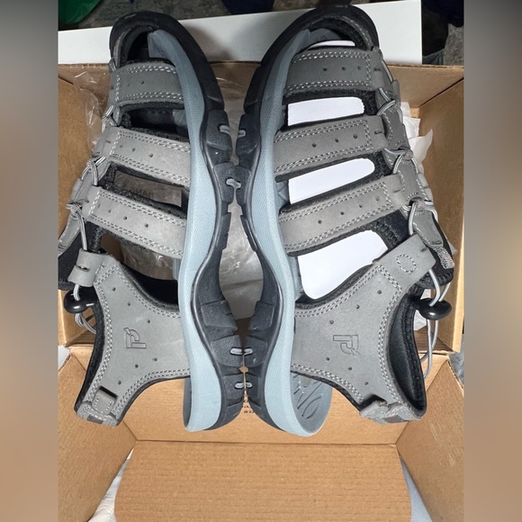 Black Leather Upper Sandals - Picture 4 of 5